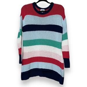 HIHO by Anthropolgie size large relaxed crewneck sweater summer stripes pullover